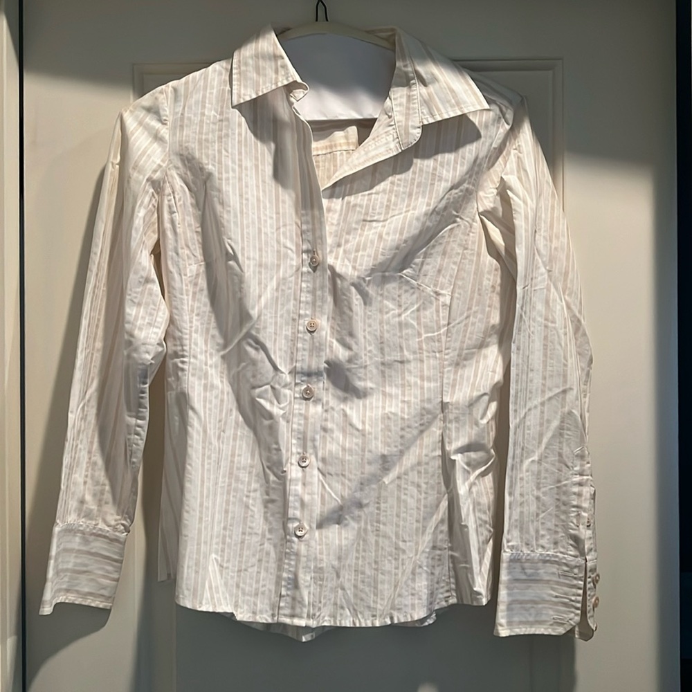 Banana Republic striped button down shirt